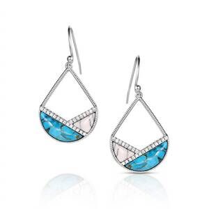 NEW MONTANA SILVERSMITHS women's canyon drop earrings in turquoise